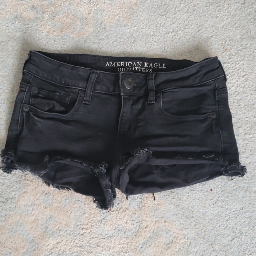 American Eagle super low shorty short size 2 Black